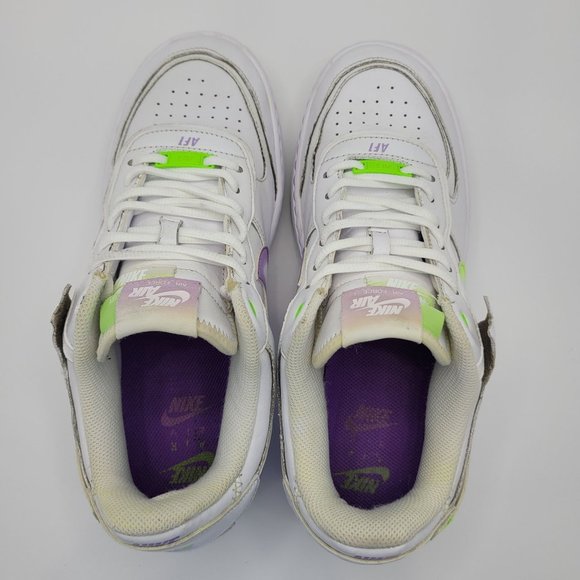 Nike Air Force 1 Low Shadow White Electric Green Womens Shoe DD9684-100 Size 8.5 - Picture 5 of 8